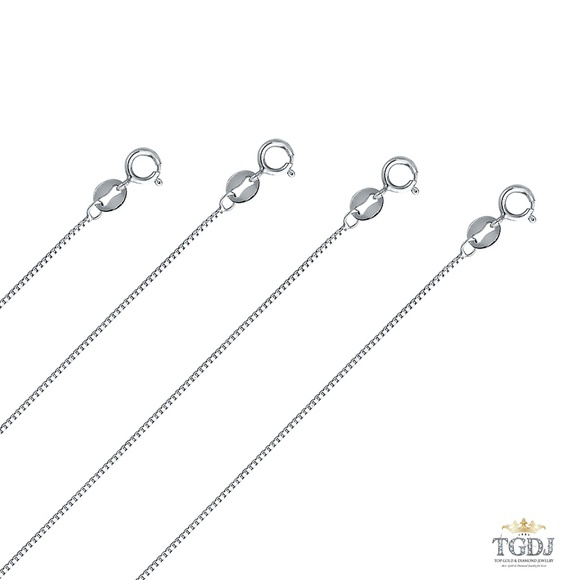 14K White Gold 0.6 mm mm Box Chain - 24